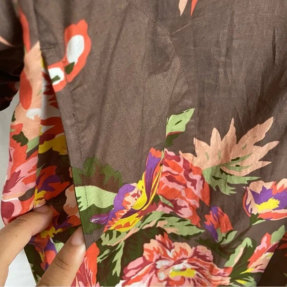 Soft Surroundings tunic floral rolled sleeves side pockets women’s Size XSmall - Picture 14 of 14